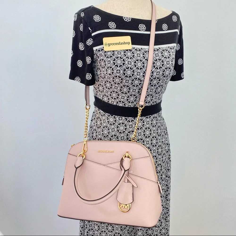 Michael Kors Medium Dome Satchel Crossbody Powder blush - Picture 11 of 11